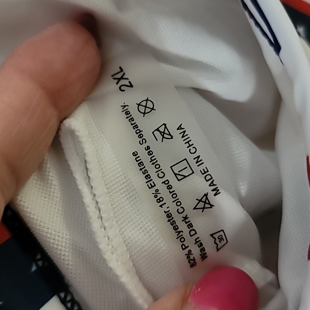Striped Swim Top - Red, White, and Blue - Picture 3 of 8